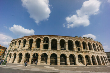 Arena de Verona , anfiteatro romano del 30 dC., Verona, patrimonio de la humanidad, Veneto, ...