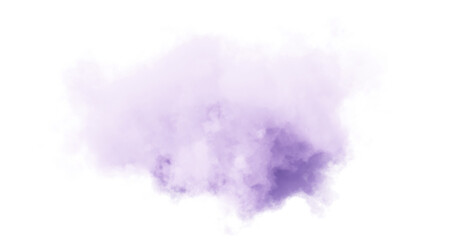 Purple cloud on white background. 3d rendering.	