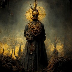 Digital Art Inorganic Evil Bishop