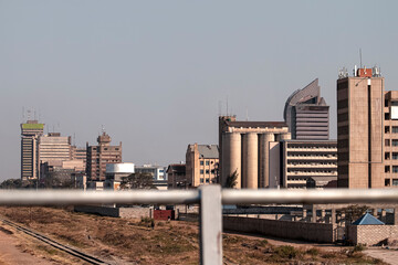 Lusaka skyline in Zambia