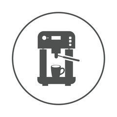 Barista coffee vending machine icon | Circle version icon |