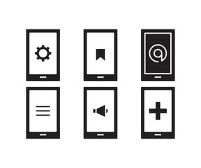 smartphone and user interface icons set