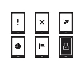 smartphone and user interface icons set