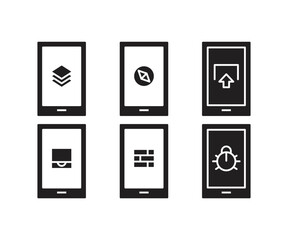 smartphone and user interface icons set