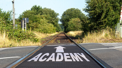 Obraz premium Street Sign to Academy