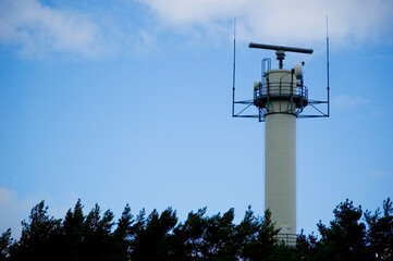 Radar surveillance near sea coast.