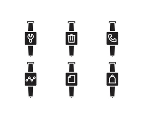 smart watch and user interface icons set