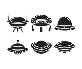 ufo icons set vector illustration