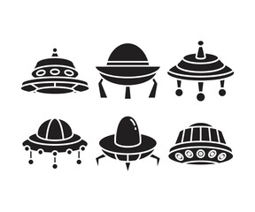 ufo icons set vector illustration