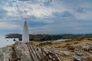 the Baltimore Beacon and entrance to Baltimore Harbor in West Cork