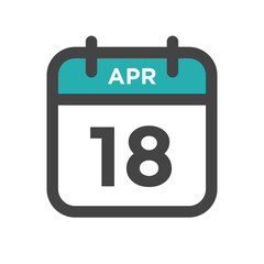 April 18 Calendar Day or Calender Date for Deadline or Appointment