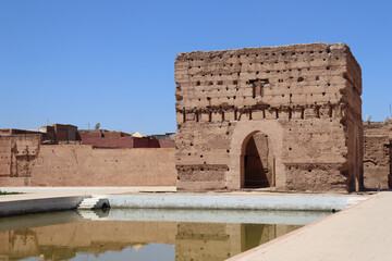 El Badi Palace, a ruined palace located in Marrakesh (Morocco)