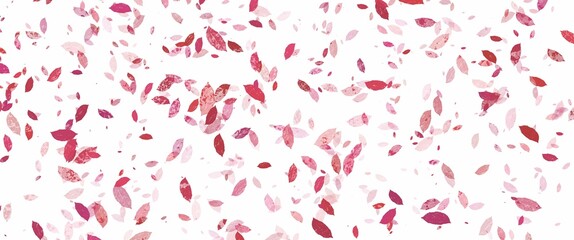 pink background with leaves