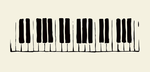 Piano Keys. Vector drawing © Marina