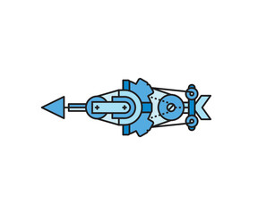 arrow weapon on white background vector illustration