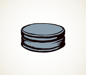 Iron bottle cap. Vector drawing