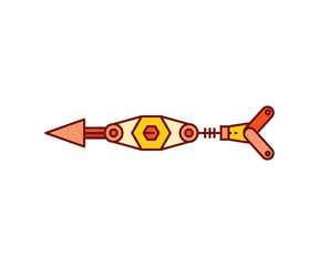 arrow weapon on white background vector illustration