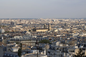 Fototapeta na wymiar Aerial view of Paris from Montparnasse Tower