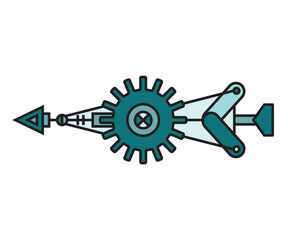 arrow weapon on white background vector illustration
