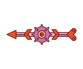 arrow weapon on white background vector illustration