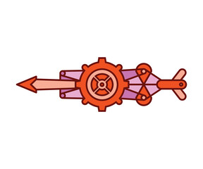 arrow weapon on white background vector illustration