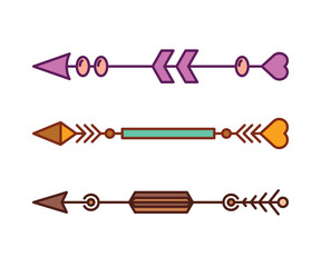 arrows decoration set illustration