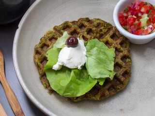 spinach waffle 