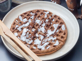 chocolate keto waffle
