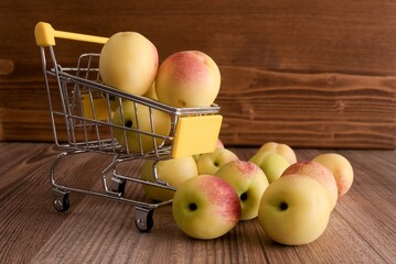 apples and pears in basket