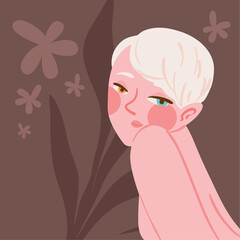 woman with different colored eyes