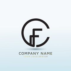 a logo and brand identity for letter CF
