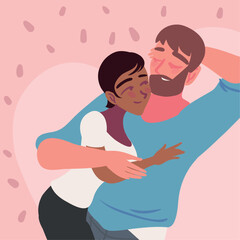 Obraz premium couple hugging portrait