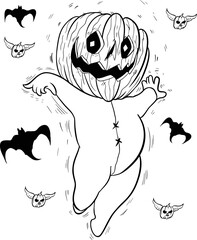 Set Of Halloween Graphics (pumpkin man)