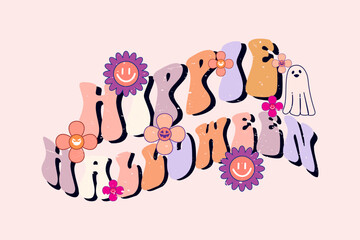 hippie halloween sublimation design
