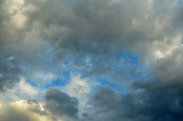 Dark clouds before summer storm