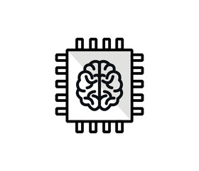 artificial intelligence concept. Vector icon template.
