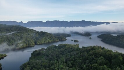 The Mountains and Fjords of Milford Sound and Doubtful Sound, New Zealand. Bengoh Valley, Sarawak.