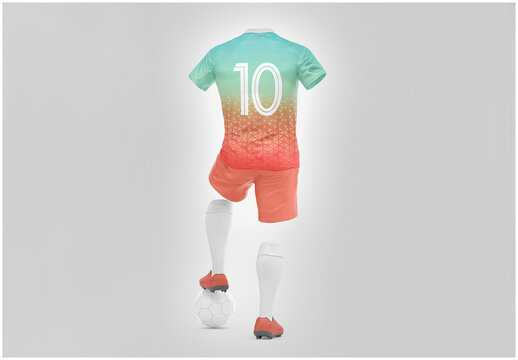 Soccer Uniform Kit Mockup Back View