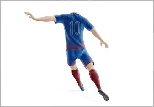 Soccer Kit Mockup Back View