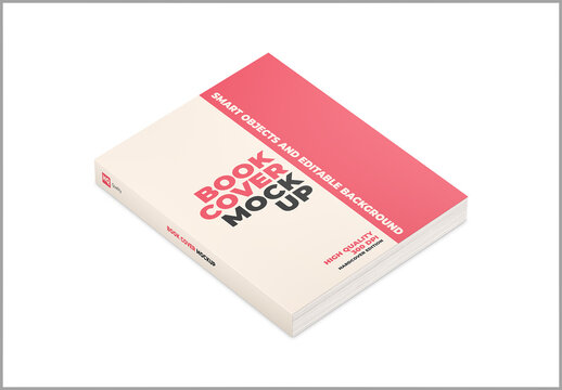 Book Mockup Half Side View