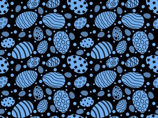 Easter eggs seamless spring pattern for kids clothes print and notebooks and wrapping paper and fabrics