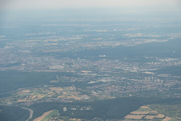 Karlsruhe in Germany seen from above