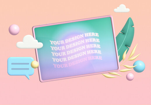 Illustrated Tablet Mockup