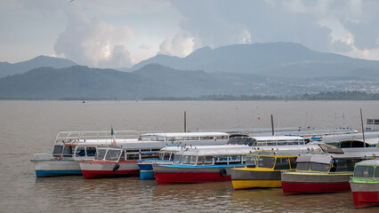Fototapeta premium Boats on the island of Janitzio