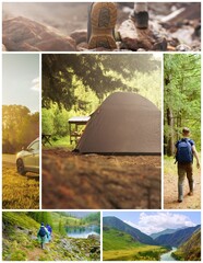 collage of images of hiking 