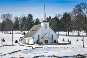 Chapel in the snow