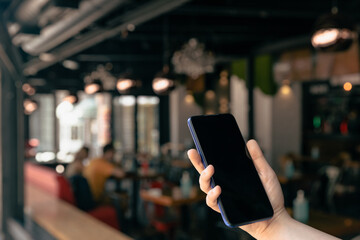 man hand smart phone