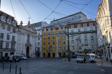 The Square of Porto Santo and  Church of Nossa Senhora do Rosário, or Corpo Santo, Lisbon, Portugal
