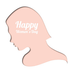 Happy women's day, women cut out, paper cut out, women outline