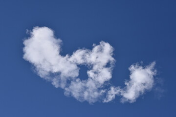 Smoke Plume cloud From Rocket Exhaust with a blue Sky  Clear sunny Day Fog and cloud atmosphere isolated